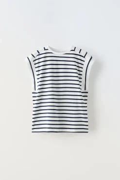 Niños ZARA 6 - 14 Años·Camisetas<CAMISETA RAYAS PESTAÑA