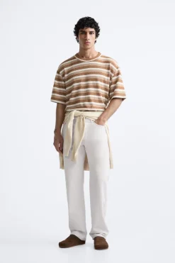 New CAMISETA RAYAS TEXTURA Hombre Camisetas