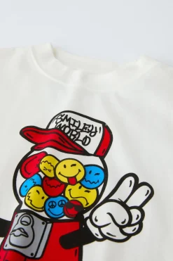 Niños ZARA 6 - 14 Años·Camisetas|6 - 14 Años·Camisetas<CAMISETA RELIEVE SMILEYWORLD ® HAPPY COLLECTION