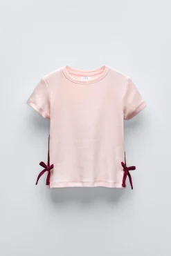 Niños ZARA 6 - 14 Años·Camisetas<CAMISETA RIB BANDA Y LAZO
