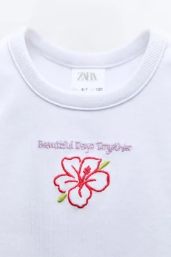 Niños ZARA 6 - 14 Años·Camisetas<CAMISETA RIB BORDADO