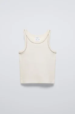 Niños ZARA 6 - 14 Años·Camisetas<CAMISETA RIB BRILLOS