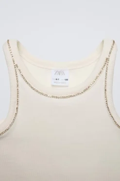 Niños ZARA 6 - 14 Años·Camisetas<CAMISETA RIB BRILLOS