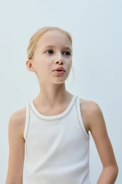 Niños ZARA 6 - 14 Años·Camisetas<CAMISETA RIB BRILLOS