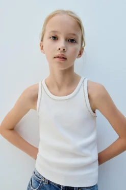 Niños ZARA 6 - 14 Años·Camisetas<CAMISETA RIB BRILLOS