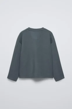 Niños ZARA 6 - 14 Años·Sudaderas|6 - 14 Años·Deporte / Jogging<CAMISETA RIB CON MODAL