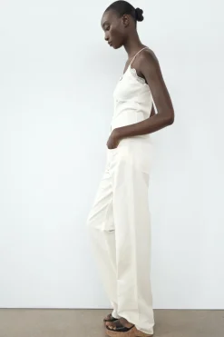 Sale CAMISETA RIB ENCAJE BOTONES Mujer Tops / Bodies