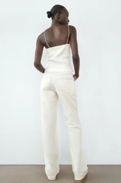 Sale CAMISETA RIB ENCAJE BOTONES Mujer Tops / Bodies