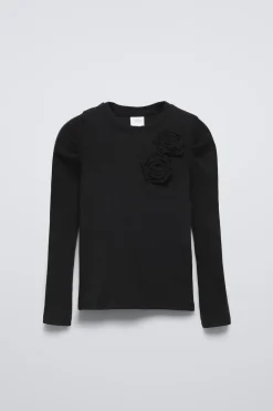 Niños ZARA 6 - 14 Años·Camisetas<CAMISETA RIB FLOR