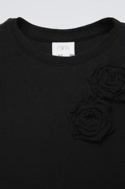 Niños ZARA 6 - 14 Años·Camisetas<CAMISETA RIB FLOR