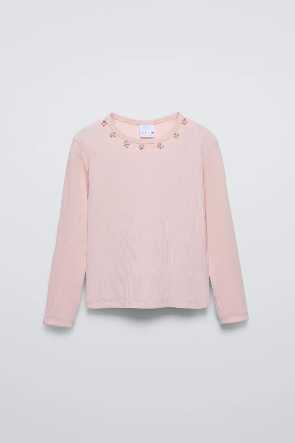 Niños ZARA 6 - 14 Años·Camisetas<CAMISETA RIB FLORES