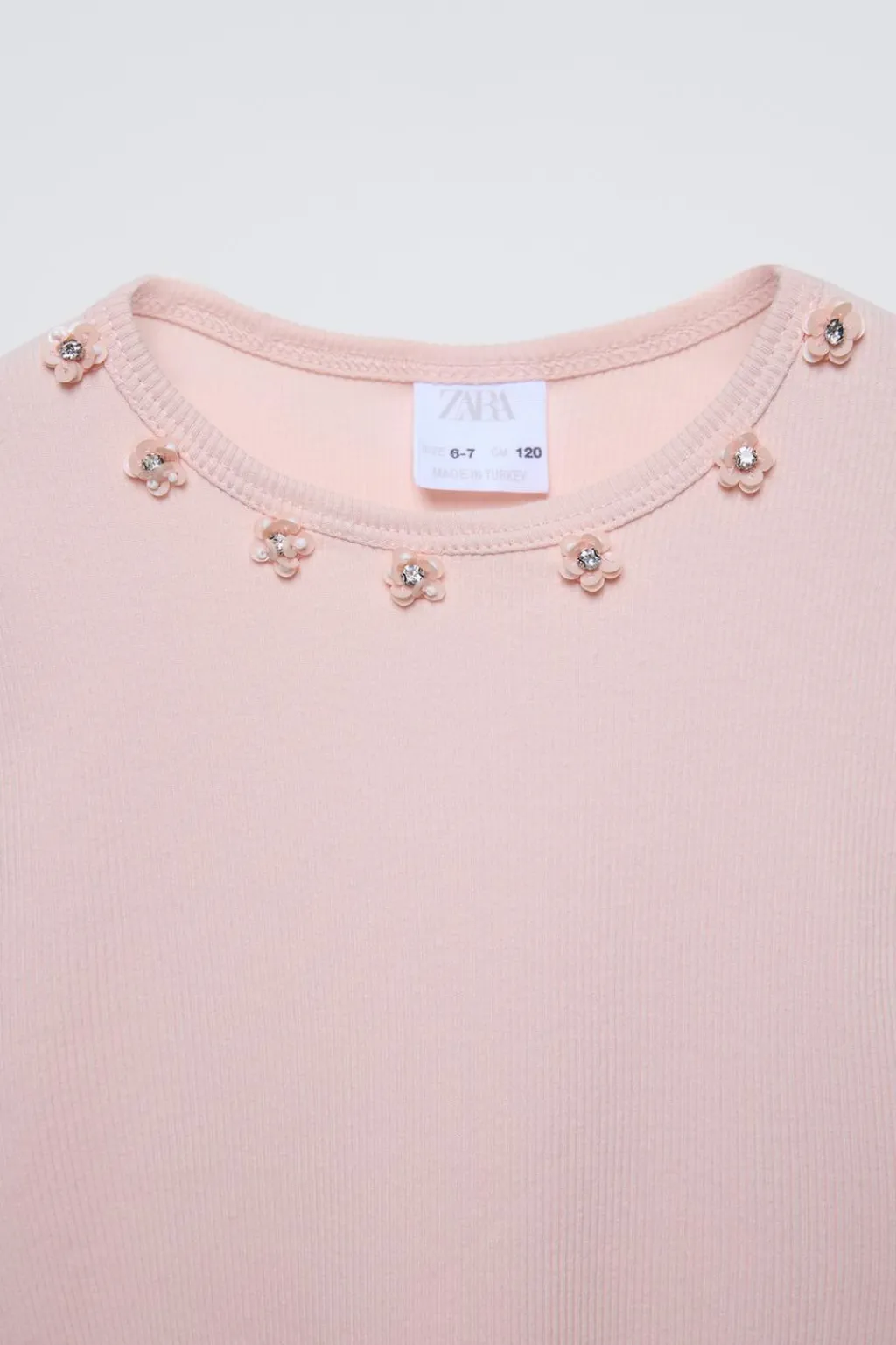 Niños ZARA 6 - 14 Años·Camisetas<CAMISETA RIB FLORES