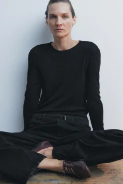 Best CAMISETA RIB MANGA LARGA Mujer Lenceria