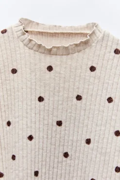 Niños ZARA 1½ - 6 Años·Camisetas|1½ - 6 Años·Total Look<CAMISETA RIB TOPOS SOFT TOUCH