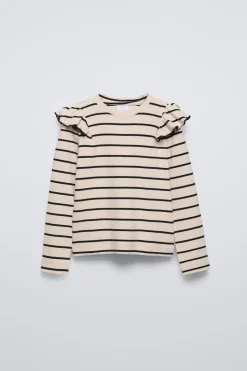 Niños ZARA 6 - 14 Años·Camisetas<CAMISETA RIB VOLANTE