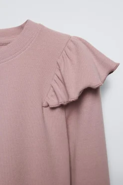 Niños ZARA 6 - 14 Años·Camisetas<CAMISETA RIB VOLANTE