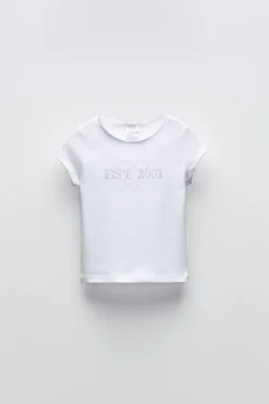 Niños ZARA 6 - 14 Años·Camisetas<CAMISETA STRASS