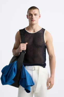 New CAMISETA TANK CONTRASTE Hombre Camisetas