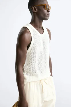 Fashion CAMISETA TANK PUNTO Hombre Jerséis / Chaquetas|Camisetas