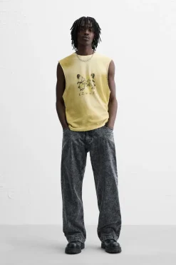 Discount CAMISETA TANK PUNTO ESTAMPADO Hombre Jerséis / Chaquetas