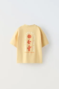 Niños ZARA 1½ - 6 Años·Camisetas|1½ - 6 Años·Camisetas<CAMISETA TEXTO BORDADO