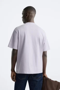 Fashion CAMISETA TEXTO BORDADO Hombre Camisetas