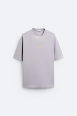 Fashion CAMISETA TEXTO BORDADO Hombre Camisetas