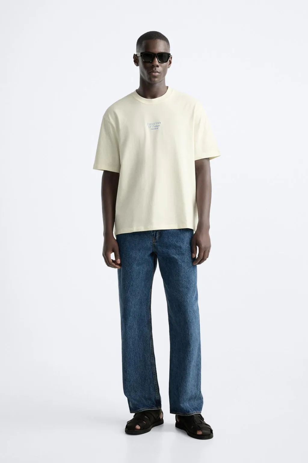 Sale CAMISETA TEXTO BORDADO Hombre Camisetas