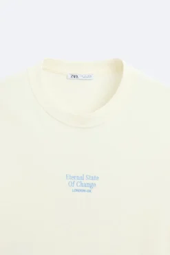 Sale CAMISETA TEXTO BORDADO Hombre Camisetas