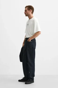 Hot CAMISETA TEXTO BORDADO Hombre Camisetas