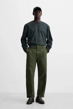 Fashion CAMISETA TEXTO BORDADO Hombre Camisetas