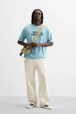 New CAMISETA TEXTO ESTAMPADO Hombre Camisetas