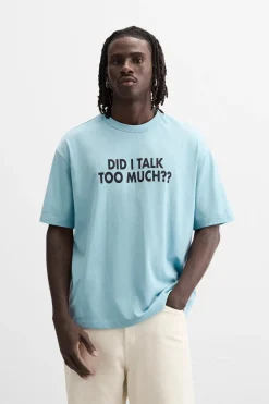 New CAMISETA TEXTO ESTAMPADO Hombre Camisetas