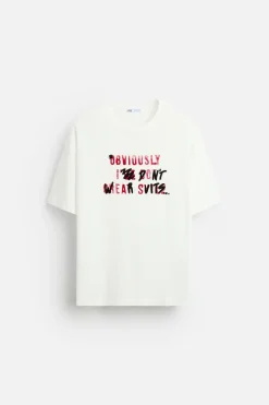 Fashion CAMISETA TEXTO ESTAMPADO Hombre Camisetas