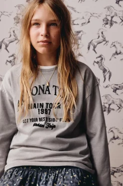 Niños ZARA 6 - 14 Años·Camisetas<CAMISETA TEXTO FLOCK