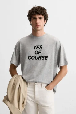 Sale CAMISETA TEXTO TEXTURA Hombre Camisetas