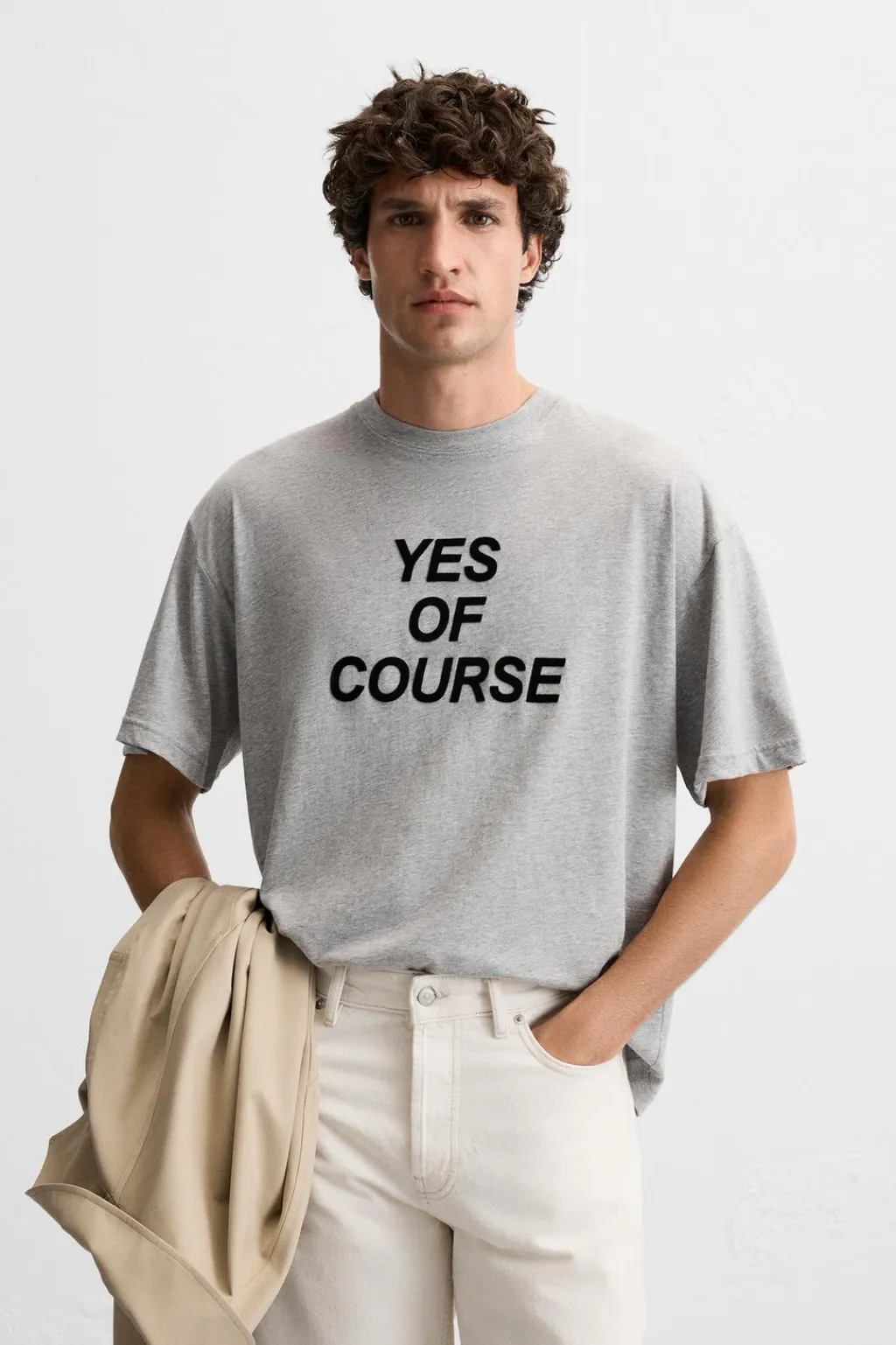 Sale CAMISETA TEXTO TEXTURA Hombre Camisetas