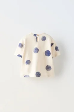 Niños ZARA 6 - 18 Meses·Conjuntos|6 - 18 Meses·Camisetas<CAMISETA TOPOS