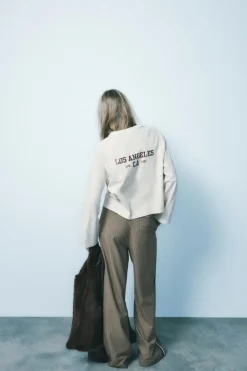 Fashion CAMISETA VARSITY EFECTO LAVADO Mujer Sudaderas / Joggers