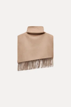 Online CAPA ASIMÉTRICA CON LANA FLECOS Mujer Abrigos / Anoraks|Chaquetas / Cazadoras