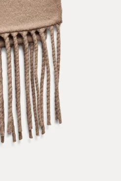 Online CAPA ASIMÉTRICA CON LANA FLECOS Mujer Abrigos / Anoraks|Chaquetas / Cazadoras