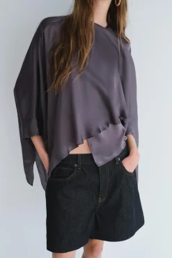 Sale CAPA ASIMÉTRICA FLUIDA ZW COLLECTION Mujer Tops / Bodies