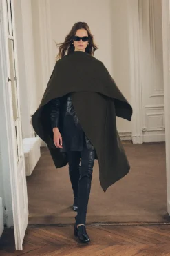 Discount CAPA ASIMÉTRICA MEZCLA LANA ZW COLLECTION Mujer Abrigos / Anoraks