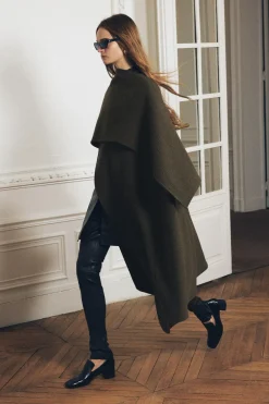 Discount CAPA ASIMÉTRICA MEZCLA LANA ZW COLLECTION Mujer Abrigos / Anoraks