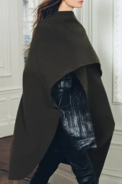 Discount CAPA ASIMÉTRICA MEZCLA LANA ZW COLLECTION Mujer Abrigos / Anoraks