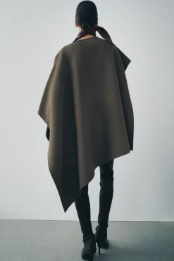 Sale CAPA CON LANA BROCHE ZW COLLECTION Mujer Abrigos / Anoraks