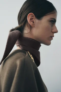 Sale CAPA CON LANA BROCHE ZW COLLECTION Mujer Abrigos / Anoraks