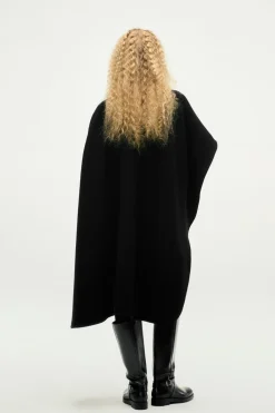 Online CAPA LANA ASIMÉTRICA MEZCLA LANA MANTECO ZW COLLECTION Mujer Abrigos / Anoraks