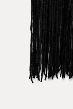 Fashion CAPA PUNTO CUELLO ALTO FLECOS Mujer Chaquetas / Cazadoras