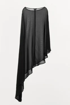 Outlet CAPA SEMITRASNPARENTE ASIMÉTRICA Mujer Chaquetas / Cazadoras